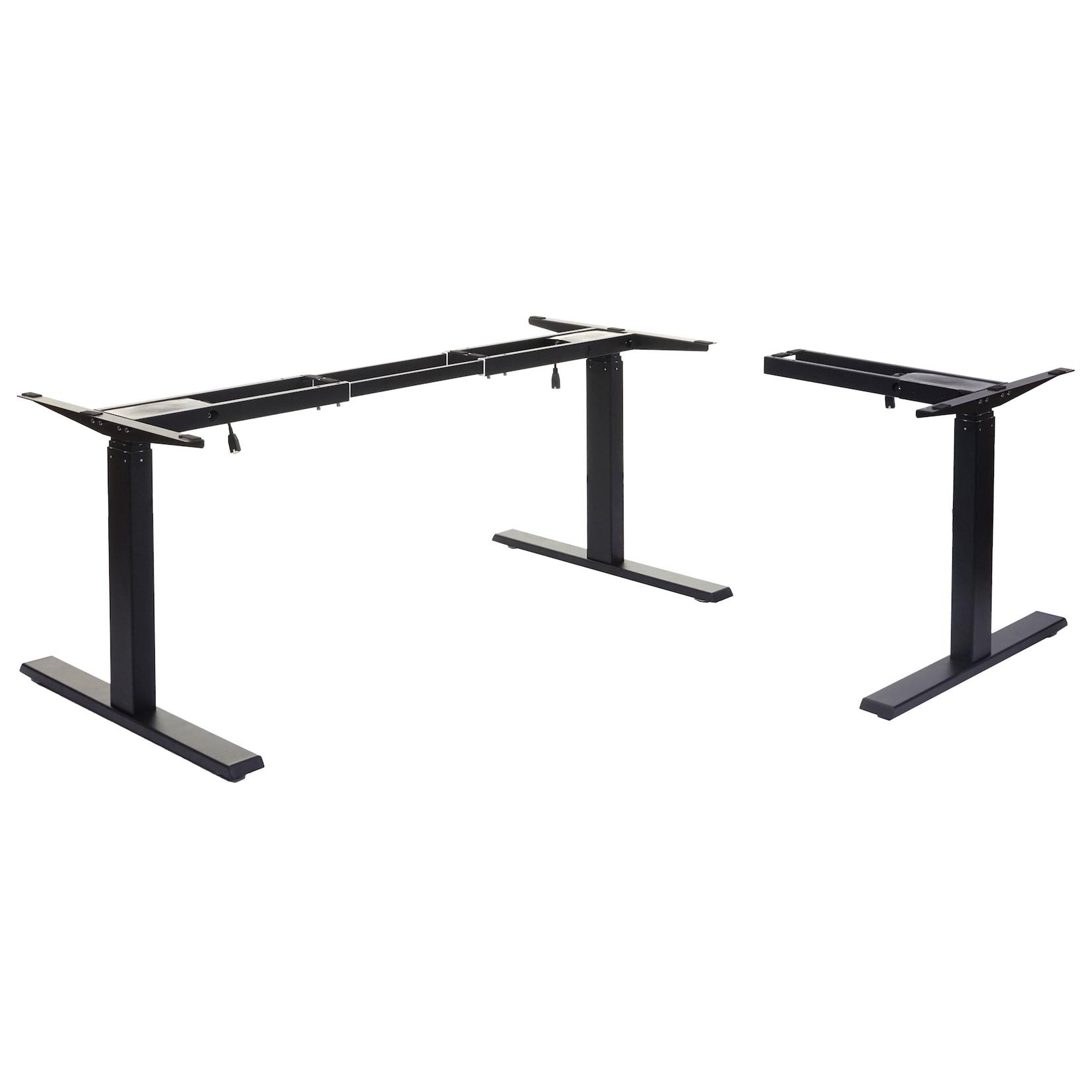 Gestell MCW-D40, variables Tischgestell für Eck-Schreibtisch, elektrisch höhenverstellbar Memory 45kg ~ schwarz