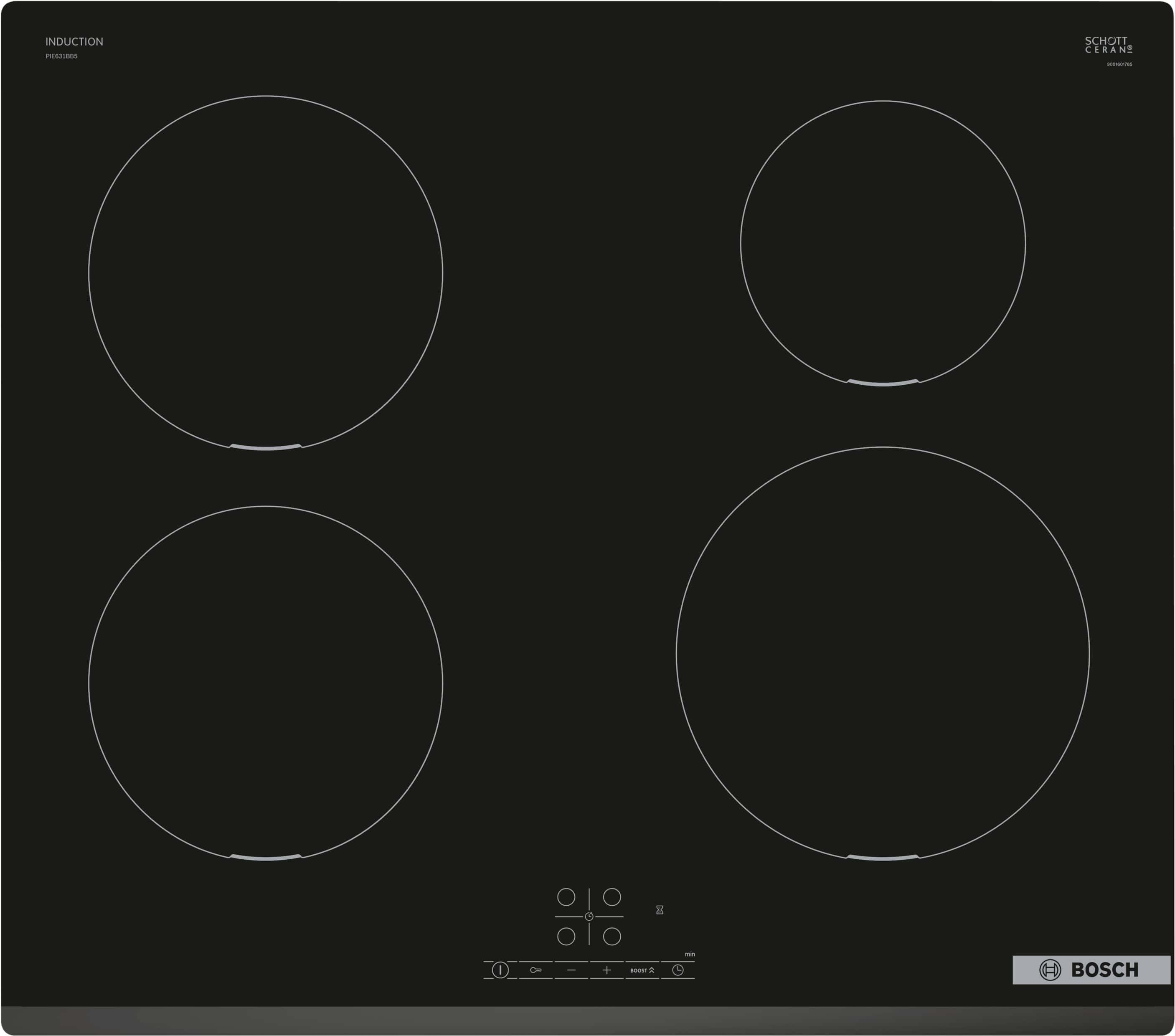 Bosch Serie 4 PIE631BB5E autarkes 60 cm Induktions Kochfeld/Herdplatte 4 Zone(n)