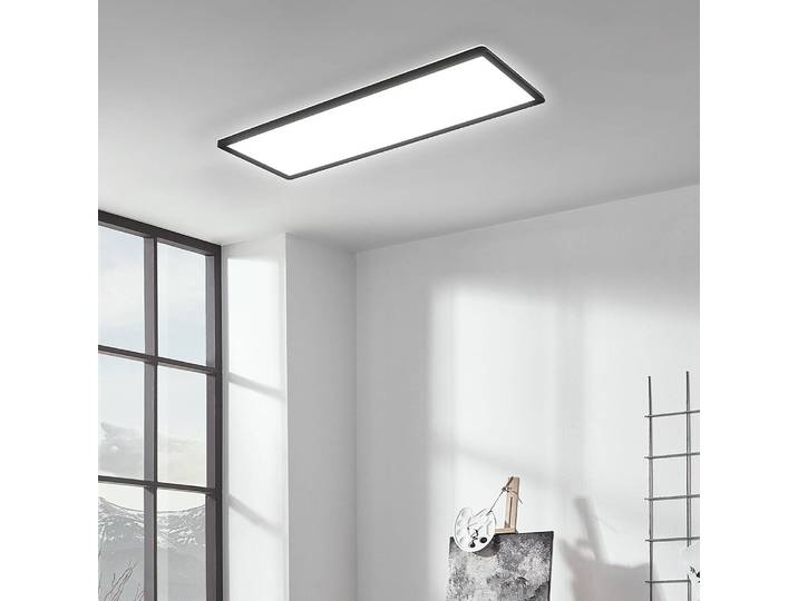 Plafonnier Slim I 58 x 3 x 20cm Noir/Noir Matériau : Matière plastique Type de matière synthétique : Nylon LED non-remplaçables Module LED