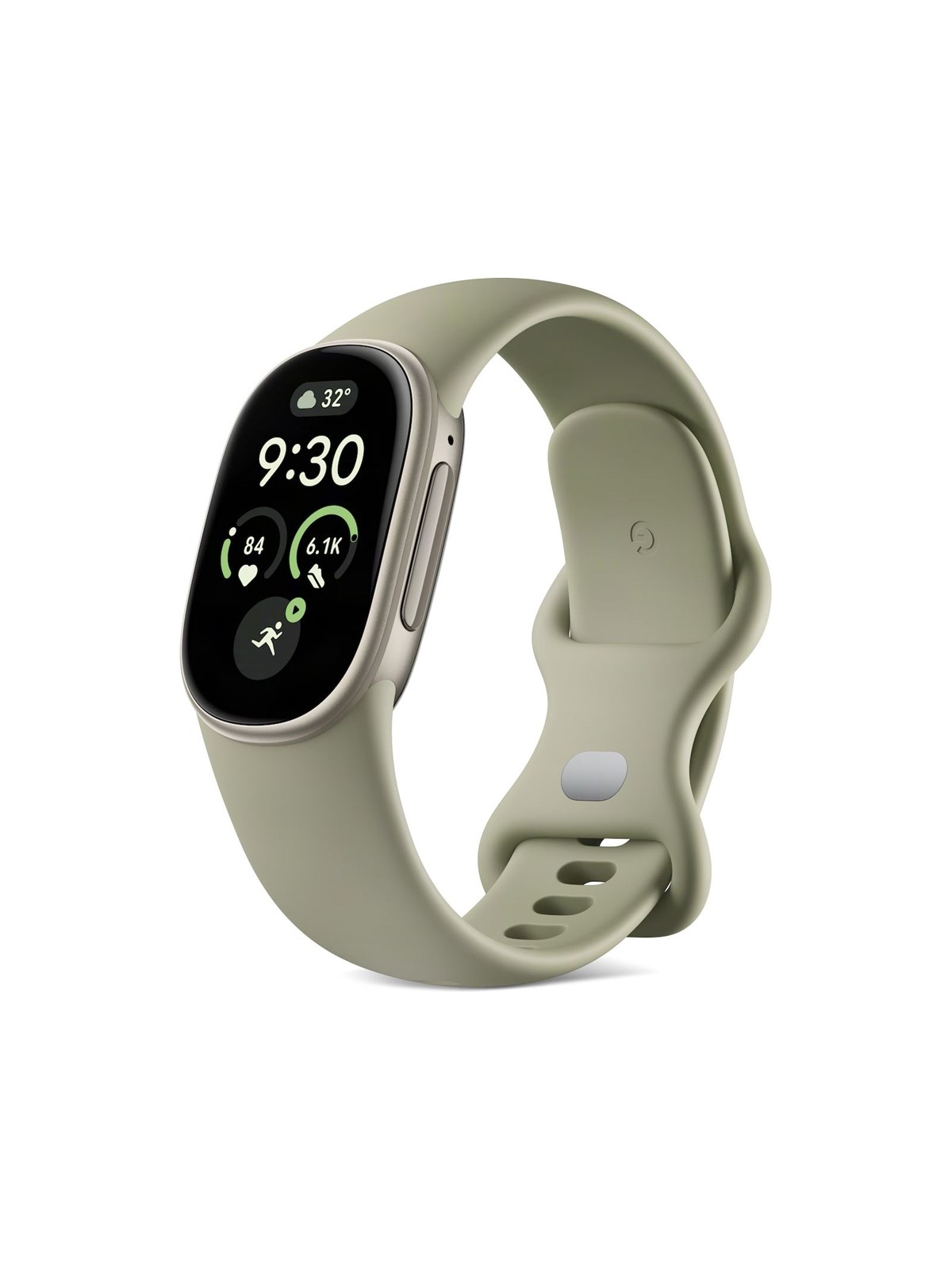 Google Fitbit Edge Satin Pyrite Aluminium Case / Olive Active Band