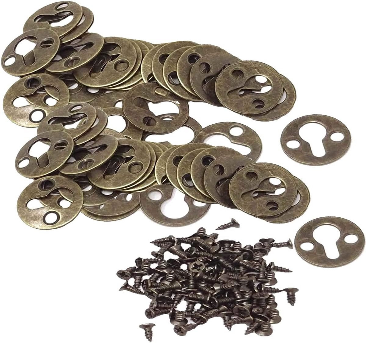 50 stuks Metalen Sleutelgat Hangers voor Fotolijsten