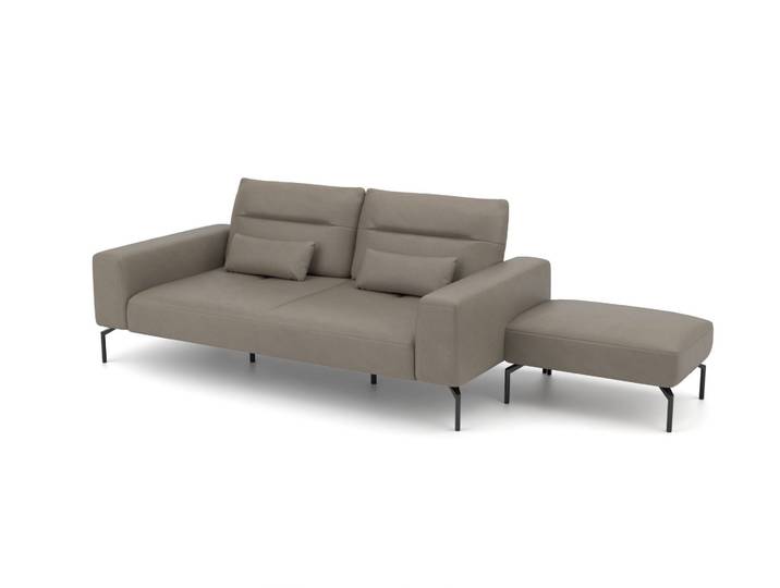 Sofa 790 - Beige/Braun (Braungrau) - Geprägter Mikrofaserstoff