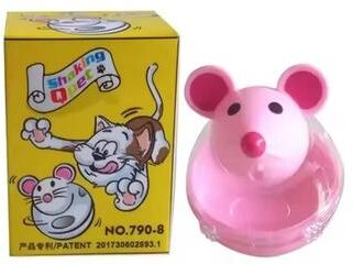 Uplift Picks Mouse Shaped Cat Treat Dispenser Puzzle Toy For Slow Feeding And Boredom Relief pink