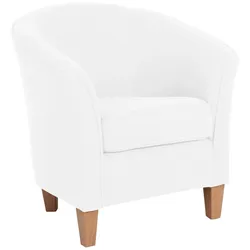 SESSEL Karine Bezug Veloursstoff Buche natur / creme