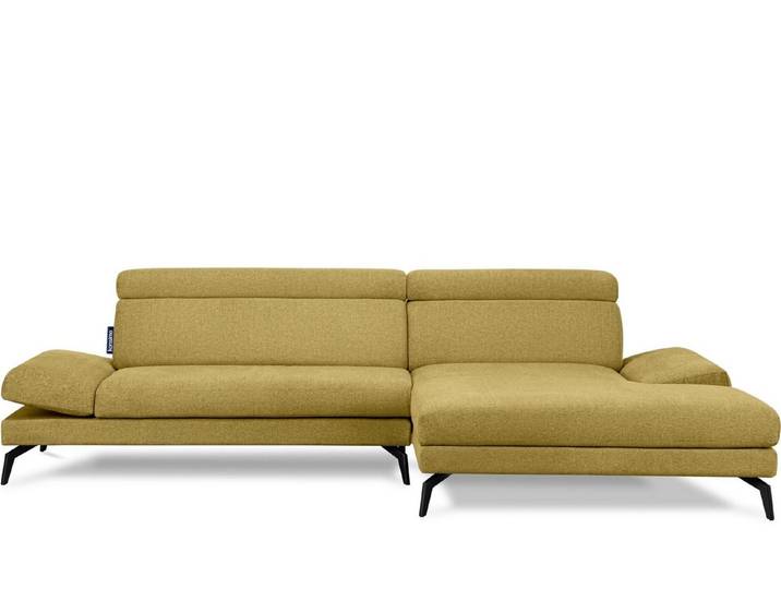KONSIMO® Ecksofa RENAR Ecksofa, bewegliche Armlehnen,bewegliche Kopfstützen,hohe Beine,Loft-Stil