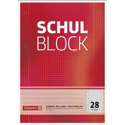 Brunnen Schulblock Notizblock A4 50 Blatt Lineatur 28, von , Brunnen