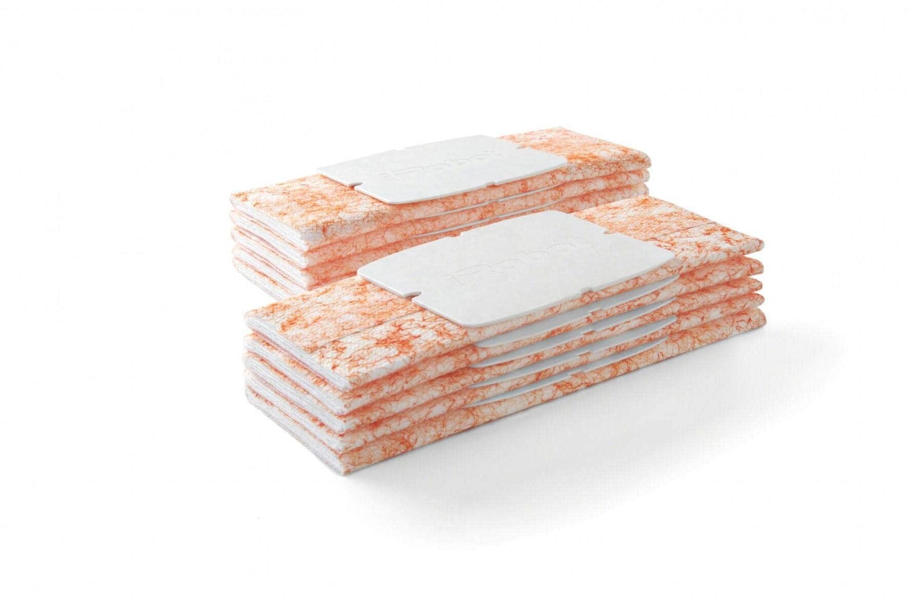 IROBOT Reinigungstuch "Pad Damp zu Braava Jet 240 / Jet 250 10", rot (rot, weiß), B:6,8cm H:0,6mm L:17,8cm, Putztücher, Reinigungstuch rot, weiß Einheitsgröße