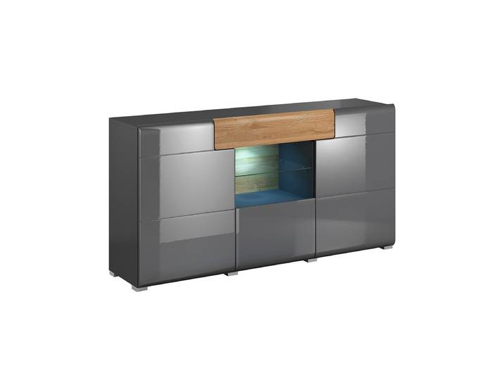 Buffet 3 portes 1 tiroir Jules Gris et Bois