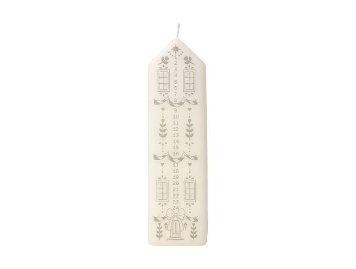 Broste Copenhagen Casa bougie calendrier White-Silver