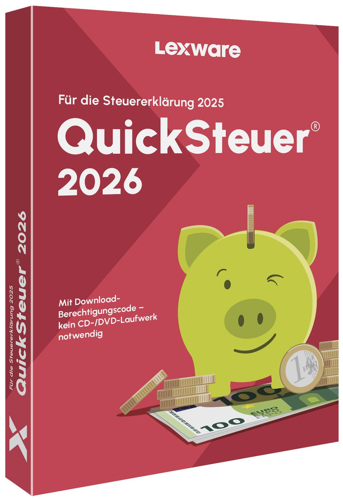 LEXWARE QuickSteuer 2026 (für das Steuerjahr 2025) Software Vollversion (PKC) 06810-0093