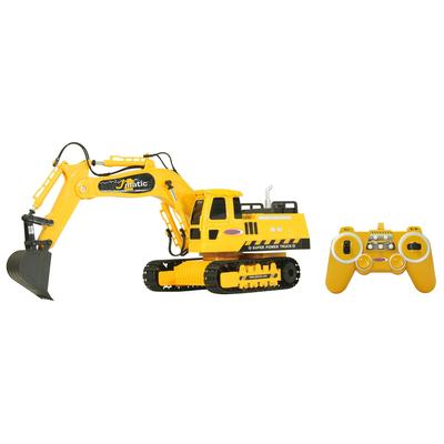 RC-Bagger JAMARA "J-Matic", gelb, Fernlenkfahrzeuge, KinderB:45cm H:26cm T:15cm, Kunststoff, mit Motorsound, B:45cm H:26cm T:15cm