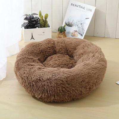 Uplifted Goods Premium Round Long Plush Pet Sanctuary brown m