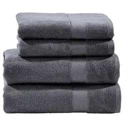 done.® Handtuch-Set DELUXE uni 100% Baumwolle 4tlg.