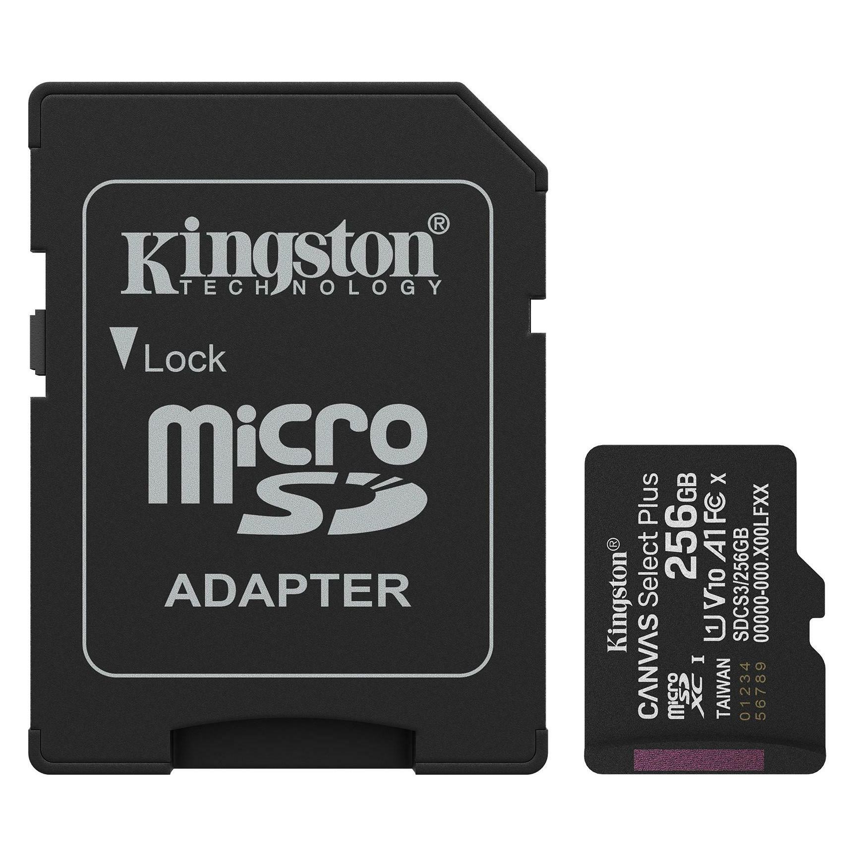 Kingston Canvas Select Plus (256 GB, microSDXC, U1, UHS-I) (SDCS3/256GB)