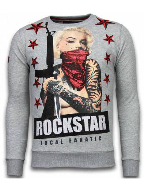 Local Fanatic Marilyn rockstar rhinestone sweater