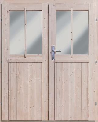 Doppeltür für Gartenhaus 19 mm Karibu Wandlitz 164x180,5 cm natur