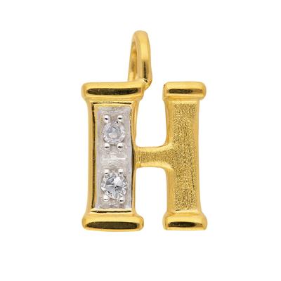 Buchstabenanhänger ADELIA´S "585 Gold Buchstabenanhänger", gold, Schmuckanhänger, Damen, 0,02 VVS = sehr sehr kleine Einschlüsse mit Diamant, Gold, mit Diamant Goldschmuck für Damen & Herren