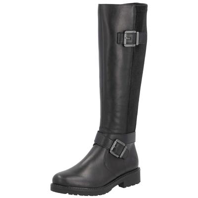 Stiefel REMONTE "Remonte Stiefel Glattleder", Damen, Gr. 36, schwarz, Glattleder, Schuhe Stiefel