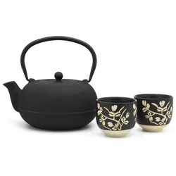 Bredemeijer Teeset Sichuan  1,0l Gusseisen + 2 Porzelanb.  153013