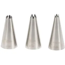 Patisse Spritztüllen Stern Inox 3-tlg., Spritzbeutel