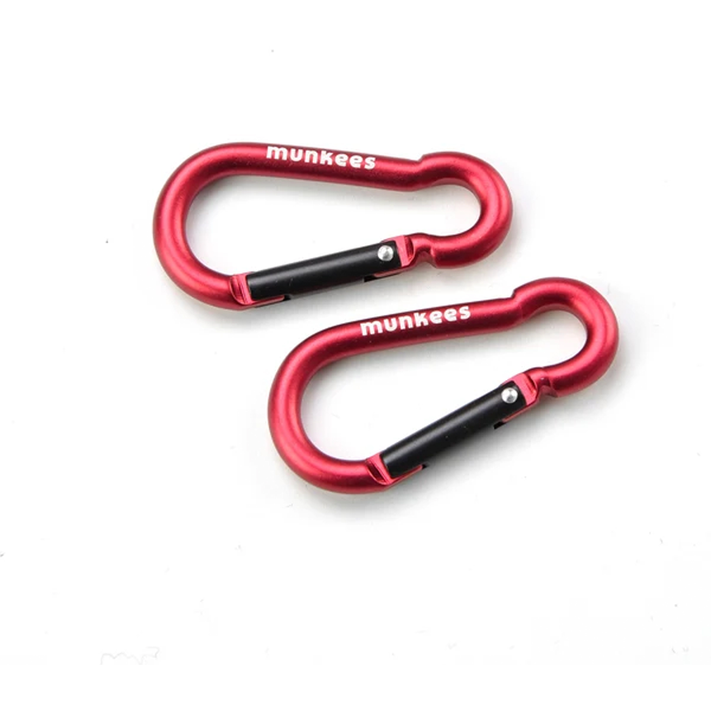 Munkees Pear-Shape 2er Pack Carabiner Schlüsselanhänger gruen Größe 5x50mm