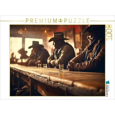 CALVENDO Puzzle Leere Wiskeygläser in einer Wild West Bar | 1000 Teile Lege-Größe 64x48cm Foto-Puzzle für glückliche Stunden