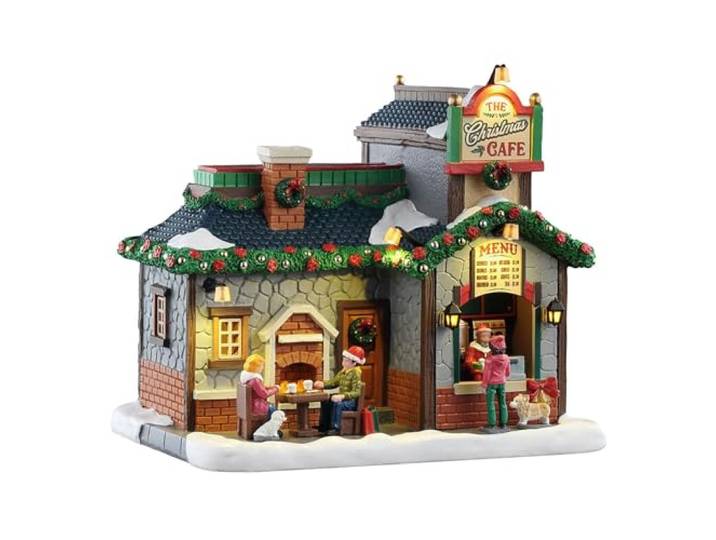 LEMAX Verlicht LED-gebouw Het Kerstcafé H17,4x20,3x14,7 cm