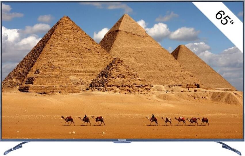 TORNADO Frameless 65 Inch 4K - Google Smart TV, 165,1 cm (65"), 3840 x 2160 Pixel, DLED, Smart-TV, WLAN, Schwarz