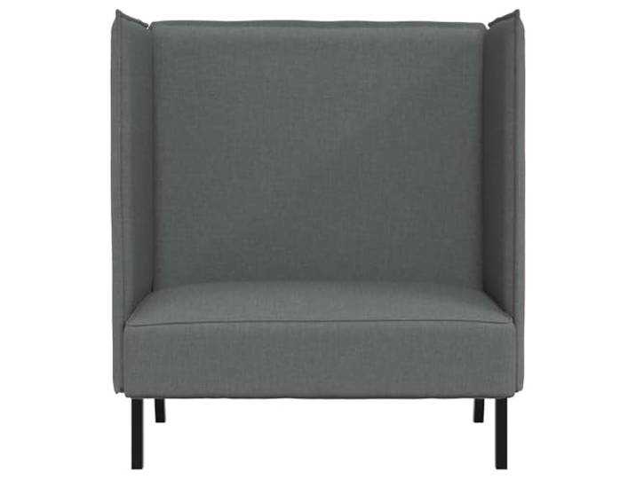 KKgypkn Zweisitzer Hochlehner Sofa 101cm Dunkelgrau Robustes Holzgestell, Geräuschdämpfend, Pflegeleicht, Ideal für Co-Working