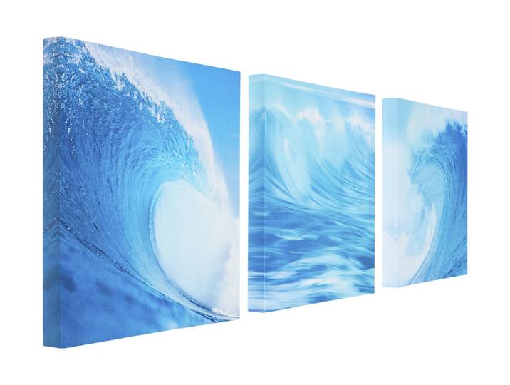 Wandbild Set 3x 30x30 Waves
