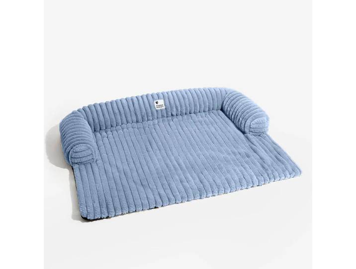 FUNNYFUZZY getekend pluchen bankkussen maat S blauw