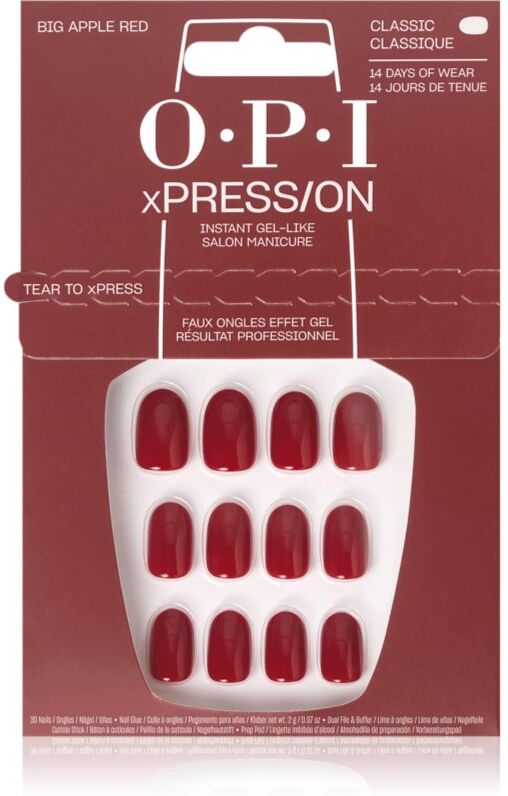 OPI xPRESS/ON false nails Big Apple Red 30 pc