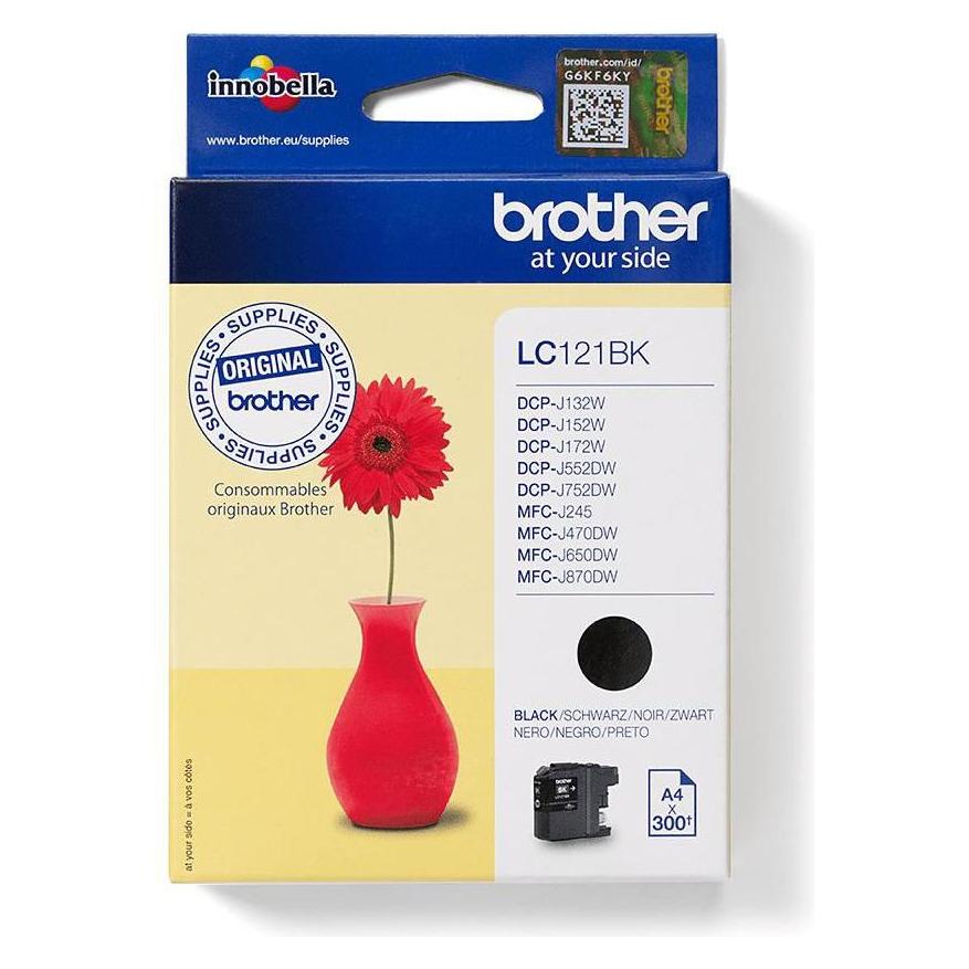 Brother Ink Black, 9mlStandard (BK) (LC-121BK)