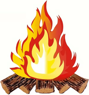 Inspire Curations 3D Halloween Bonfire Centerpiece Artificial Fire Cardboard Table Decoration fire B