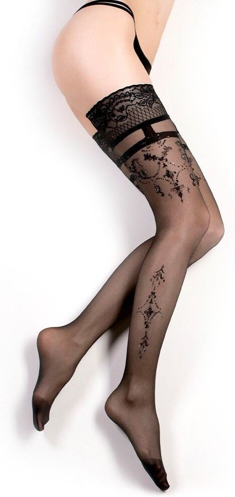 BALLERINA Bas autofixants Fantasy Hold-Up (30 deniers) - Noir