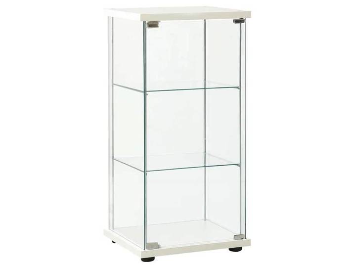 Vintage Vaisselier Buffet de rangement - Blanc - Armoire de rangement Verre trempé Blanc _001764902