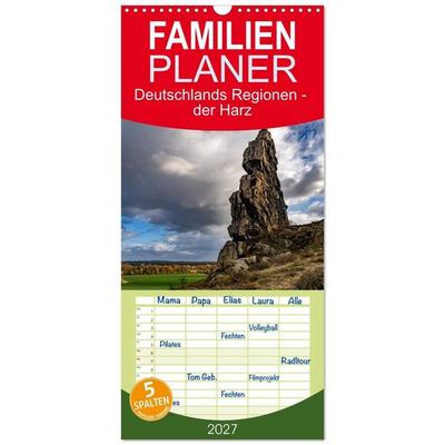 Familienplaner 2027 - Deutschlands Regionen - der Harz mit 5 Spalten (Wandkalender, 21 x 45 cm) CALVENDO