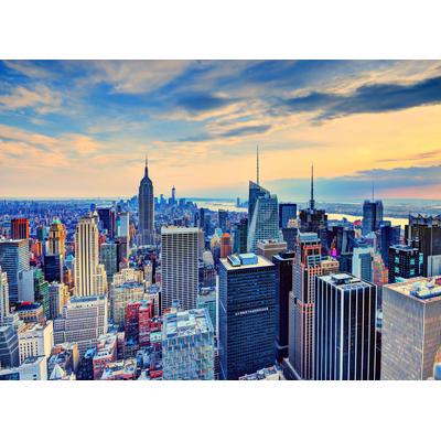 Fototapete PAPERMOON "Manhattan at Dusk", bunt, B:2,5m L:1,86m, Vlies, Tapeten