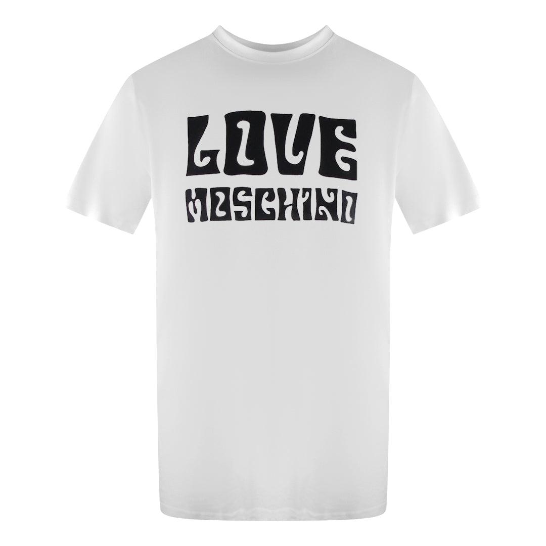 Weißes T-shirt Mit Moschino-logo