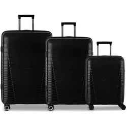 Worldpack Havanna 4 Rollen Kofferset 3-teilig, Koffer, Schwarz