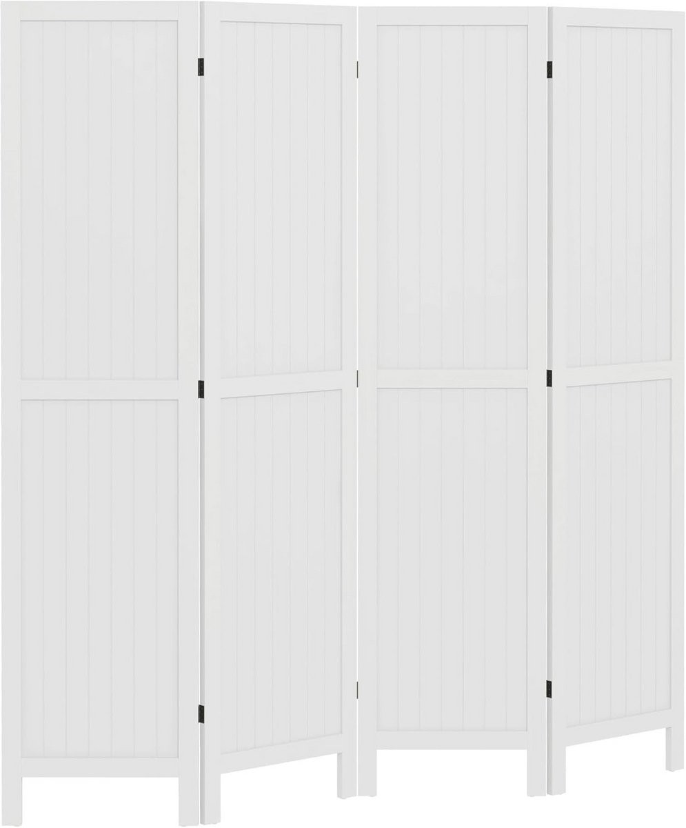 Opvouwbaar Houten Windscherm met 4 Panelen als Ruimteverdeler voor Binnen, 160 x 170 cm