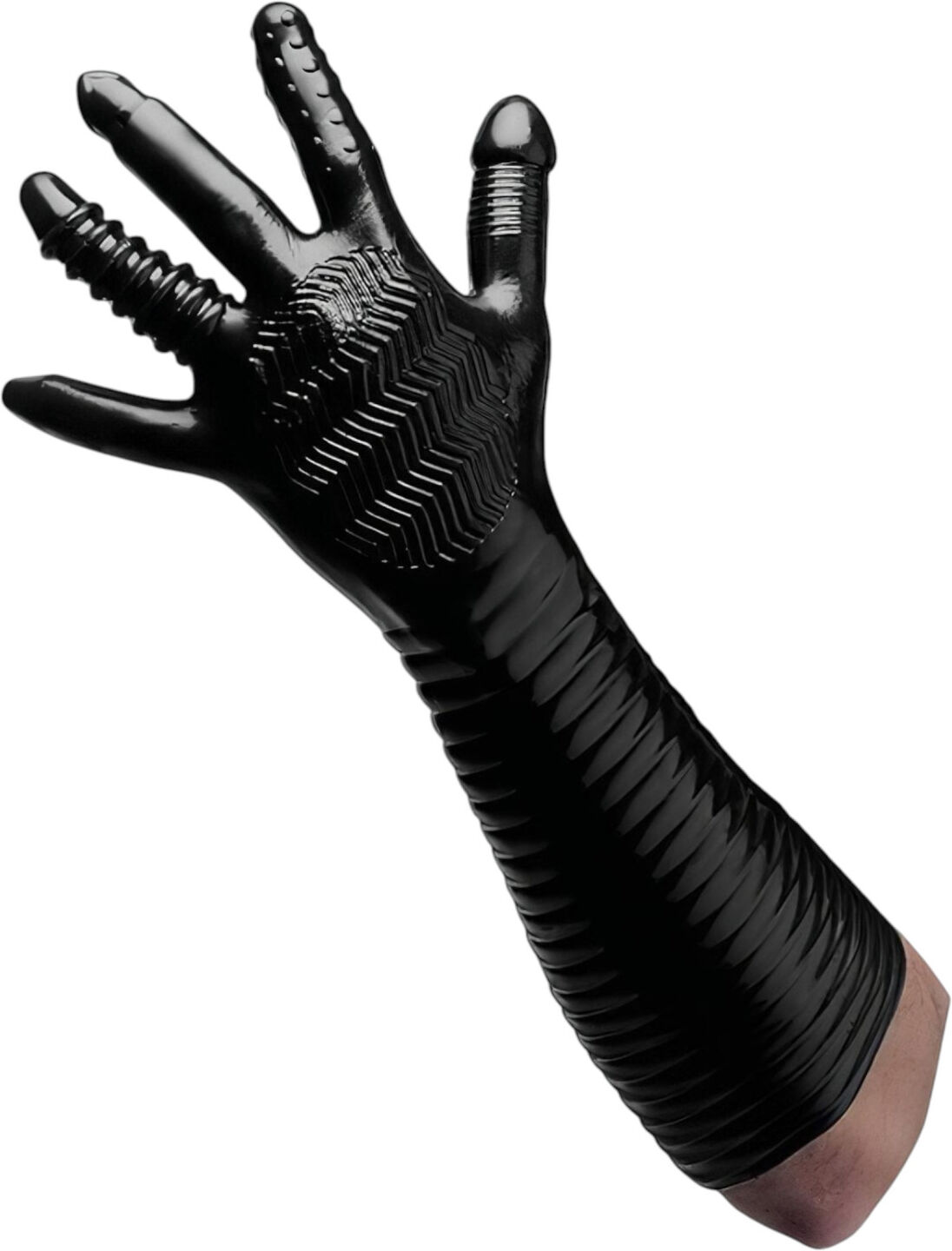 Xr Brands - Pleasure Fister - Tekstureret Fistehandske (Sort)
