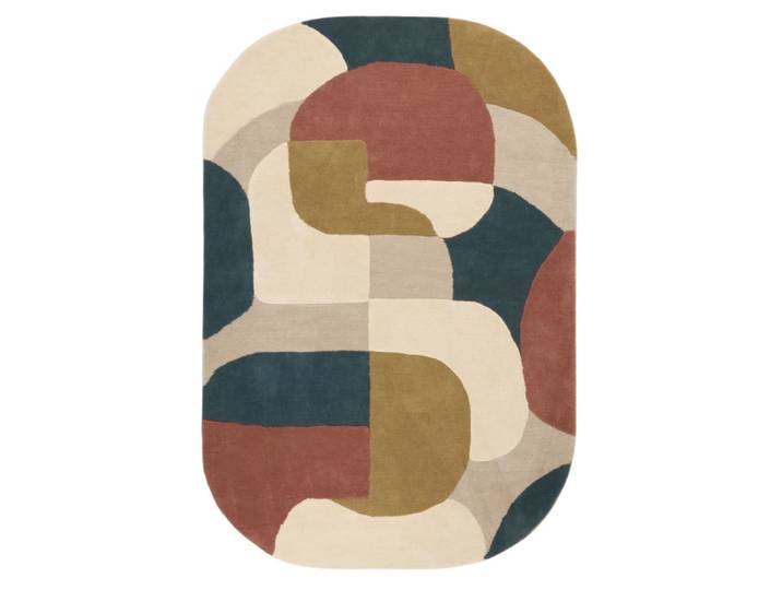 Tapis de sol en laine multicolore 120x180 cm