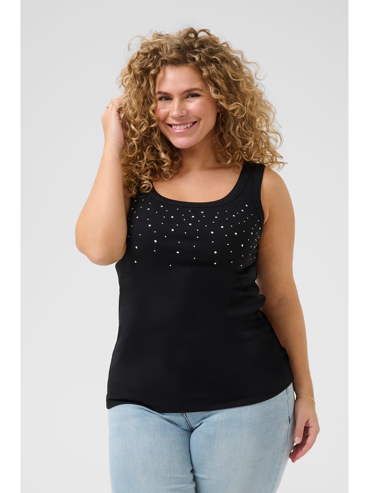 KAFFE curve Top in Schwarz - S