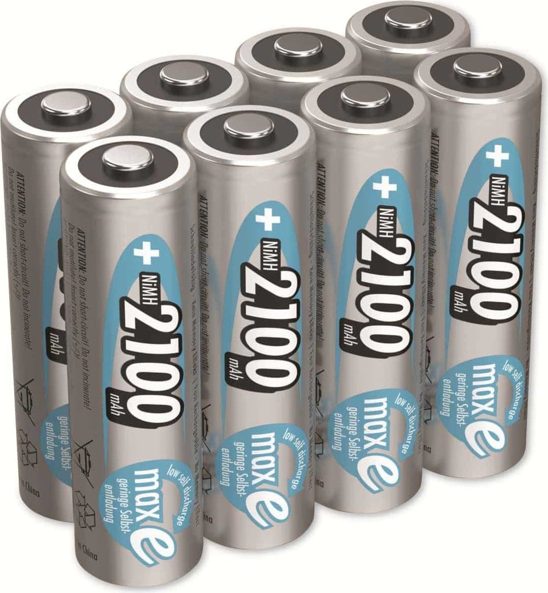 Ansmann NiMH Mignon maxE oplaadbare accu, 2100 mAh, 1,2V, 8 stuks