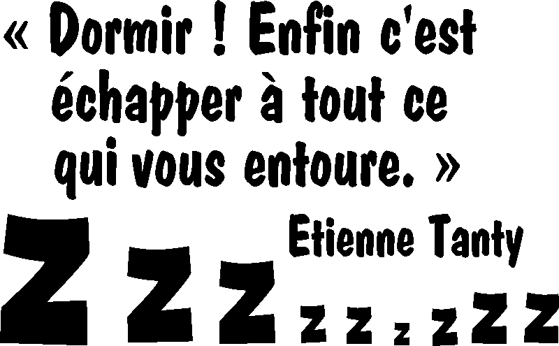 NC Sticker citation dormir