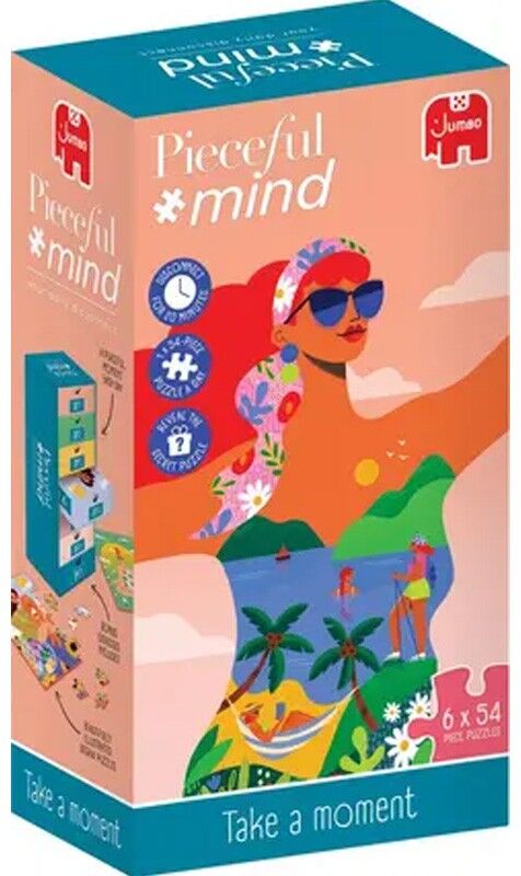 Jumbo Diset Puzzle 6 x 54 pcs Pieceful Mind : Take a moment - Jumbo
