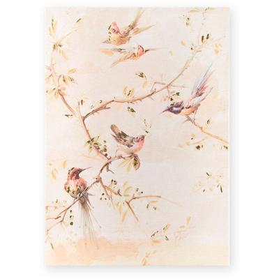Leinwandbild ART FOR THE HOME "Vogel", beige (farbe bild(er): mehrfarbig), B:50cm H:70cm T:3,5cm Ø:3,5cm, Leinwand, Bilder, Leinwandbild, Handgemalt Wandbild Gold Metallic 50x70cm