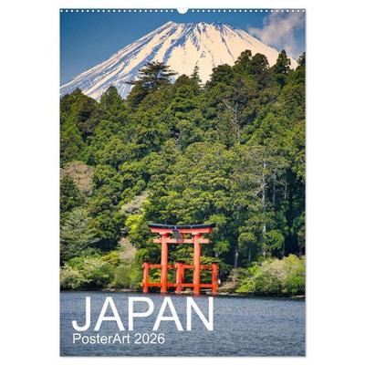Japan PosterArt 2024 (Wandkalender 2026 DIN A2 hoch), CALVENDO Monatskalender