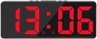 Daily Discovery Luminous LED Digital Clock With Large Display, Night Light, Temperature Calendar And Alarm red